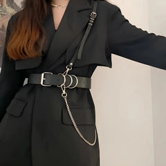 Fashion Gothic Leather Waist Belt