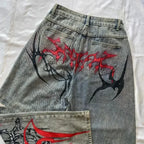 Washed Gothic Vintage Wide Pant