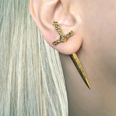 Steel Punk Gothic Sword Dagger Stud Earring