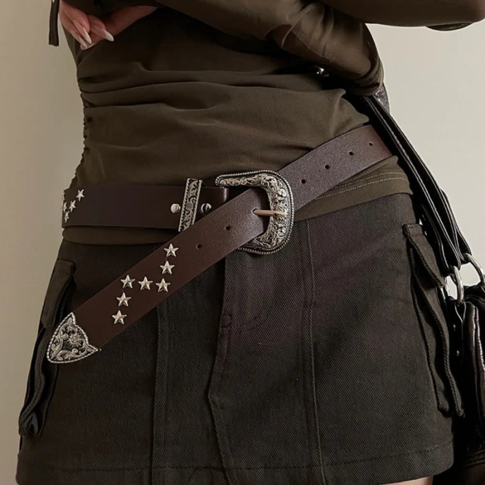 Star Rivet Y2K Gothic Metal Buckle Belt Main image