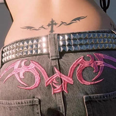 Men's Gothic Punk Metal Rivet Star Belt