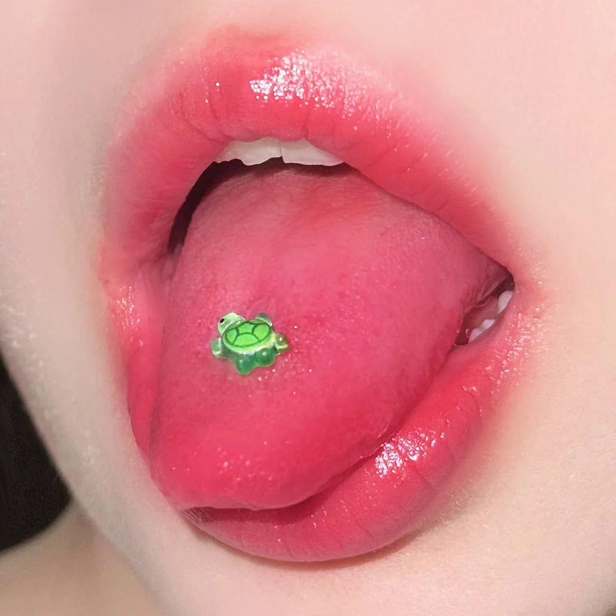 Luminous Little Turtle Sweet Resin Tongue Ring