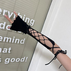 Gothic Punk Lace Strap Glove