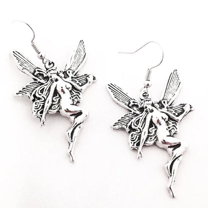 Vintage Fairy Wings Grunge Hanging Earring
