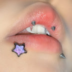 Pentagram Purple Star Stainless Steel Lip Stud