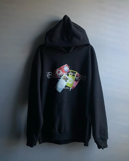Gothic Casual Print Oversized Hoodie