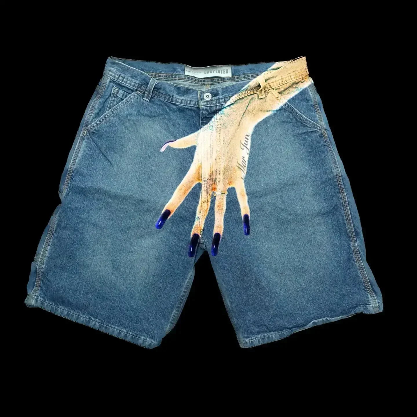 Blue Hip Hop Denim Short