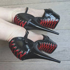 Gothic Stripper 15cm Platform High Heel