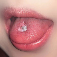 Love Heart Acrylic Student Anti-Discovery Tongue Ring