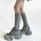 Gothic Knitted Strappy Flared Sock