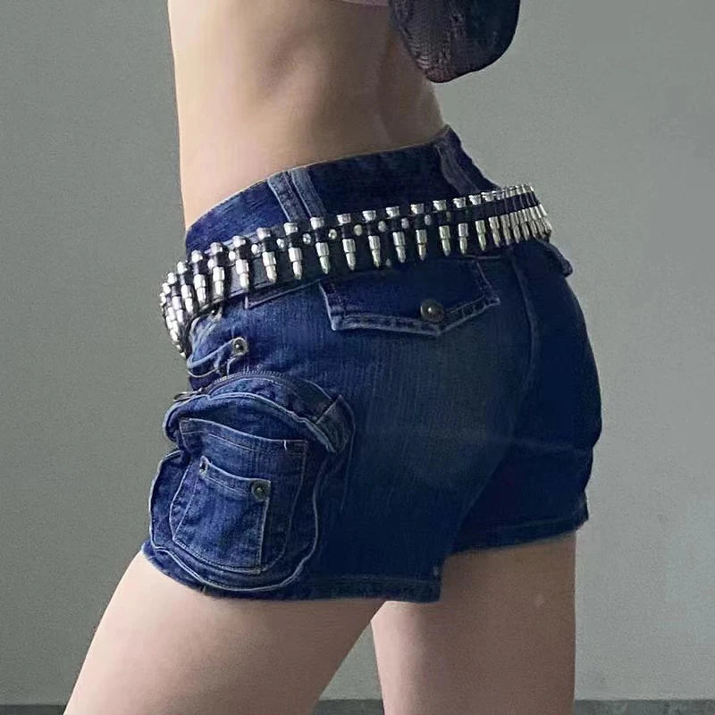 Unisex Punk Gothic Bullets PU Leather Belt
