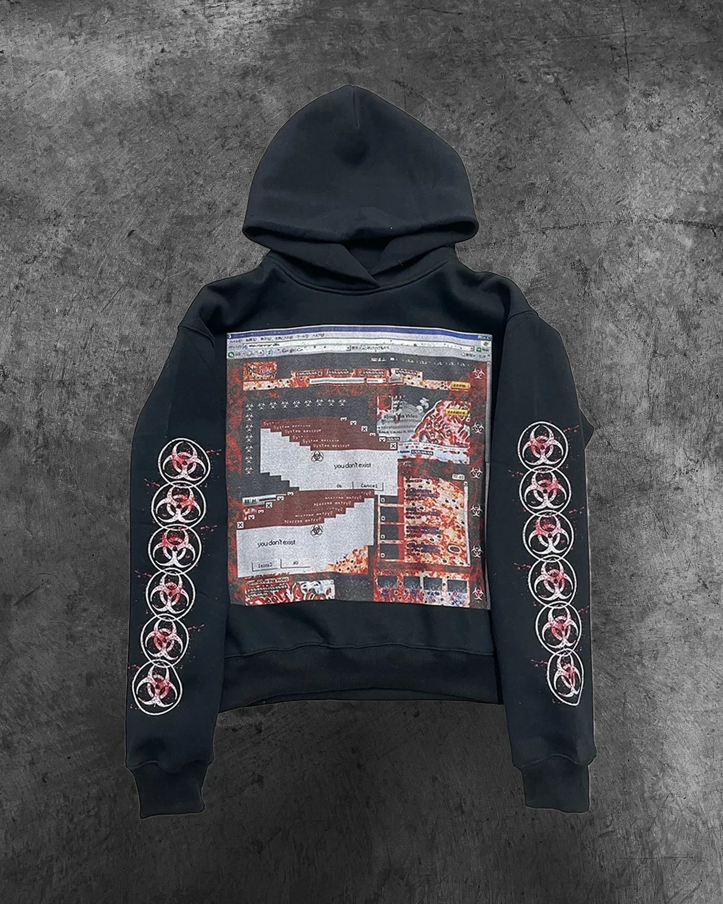 Gothic Casual Print Oversized Hoodie