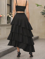 Hi-Lo Tulle Elastic Waist Skirt