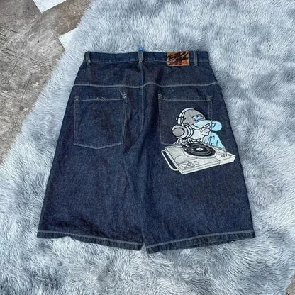 Hip Hop Embroidered Baggy Short