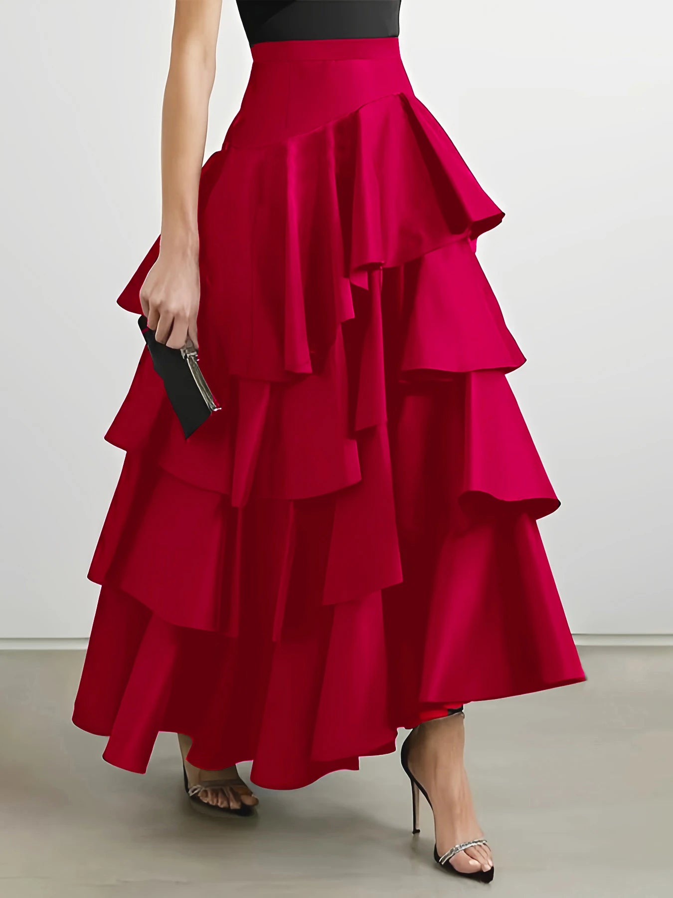 Hi-Lo Tulle Elastic Waist Skirt