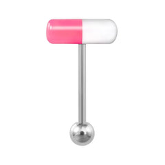 Acrylic Capsule Hip Hop Candy Tongue Ring
