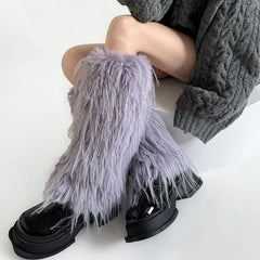 Gothic Imitation Fur Plush Winter Sock