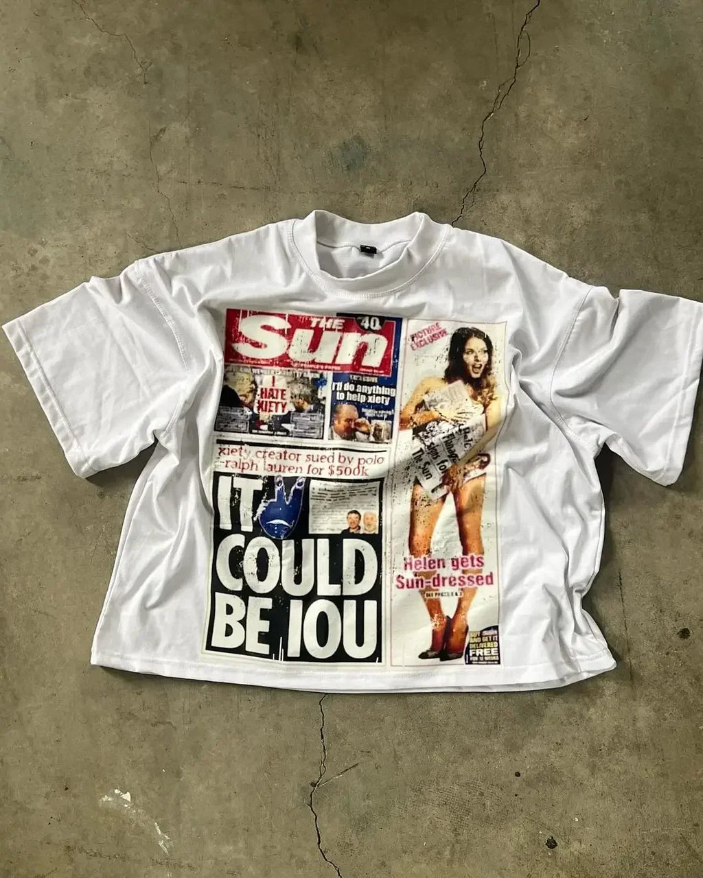 Alphabet Graphic Oversized Cotton T-shirt