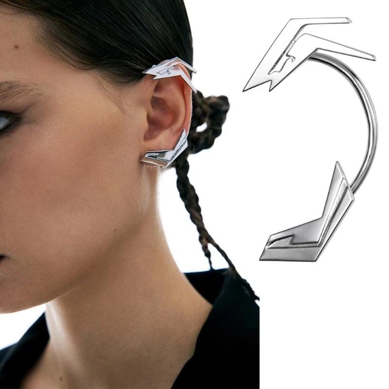 Dark Gothic Skull Death Moth Drop Earring