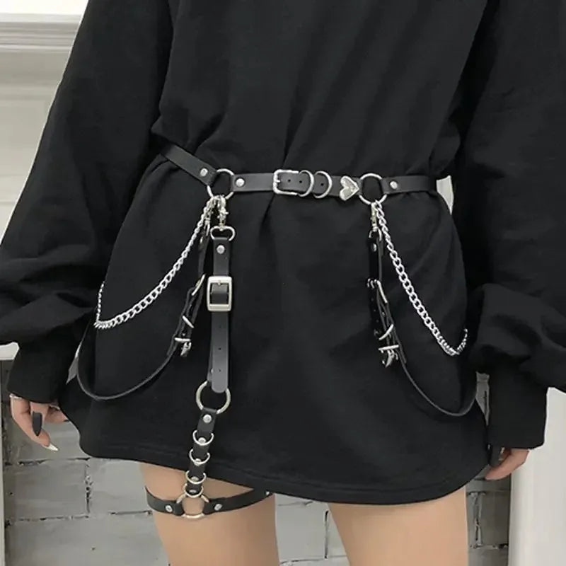 PU Gothic Leather Hip Hop Punk Belt