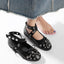 Sequined Crocodile Leather Comfort Mary Janes Flat
