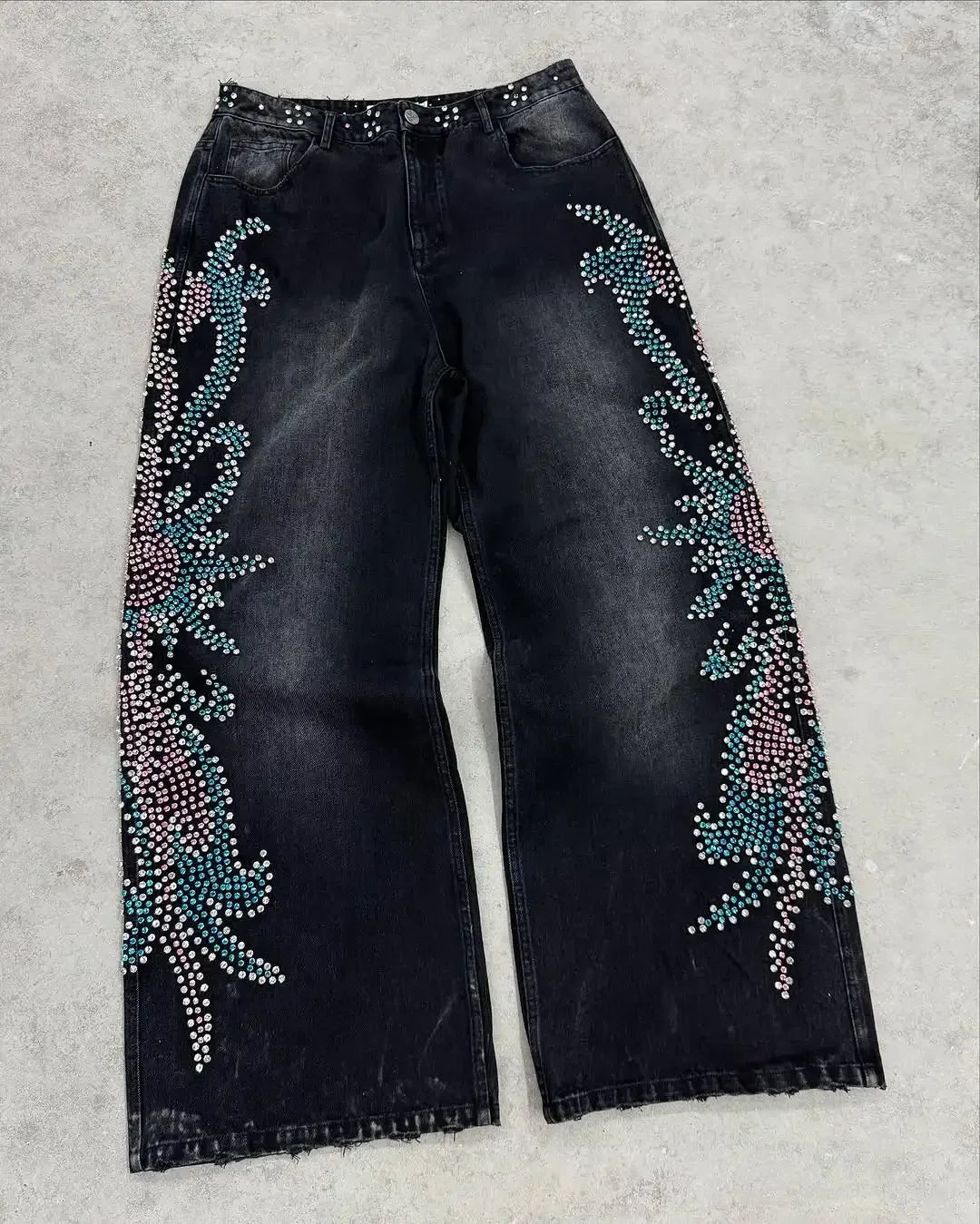 Masonry Gothic Embroidery Baggy Pant