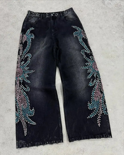 Masonry Gothic Embroidery Baggy Pant