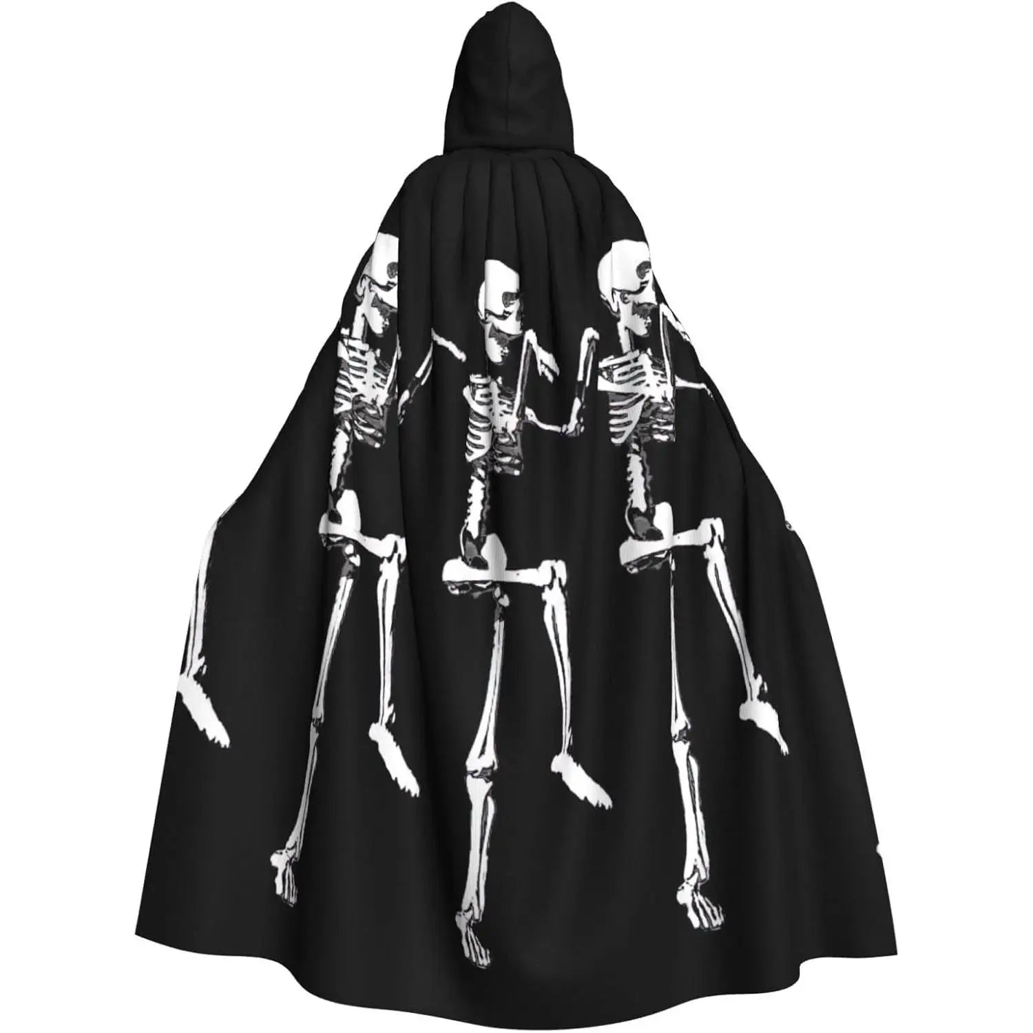Skeleton Print Hooded Cloak Main image