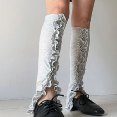 Gothic Cotton White Lace Ballet Sock