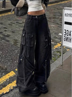 Washed Gothic Black Baggy Pant