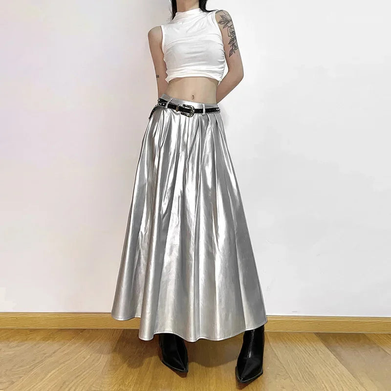 High Waist Pleated Cyberpunk Skirt Main image