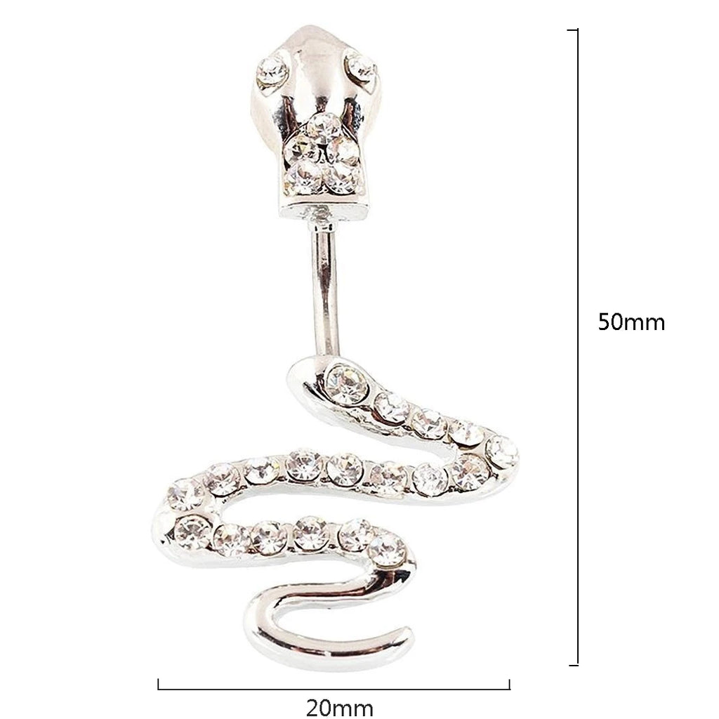 Classic Zircon Drop Gothic Belly Ring