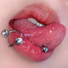 Dragon Claw Opal Zircon Lip Stud