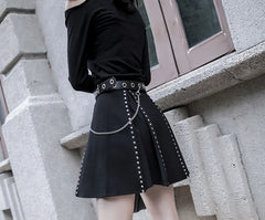 Punk Stud Retro Harajuku Skirt