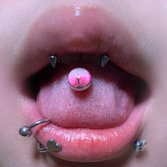 Flowering Smudges Magic Eyes Punk Tongue Ring