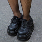 Vintage Gothic Lace-Up Platform Sneaker