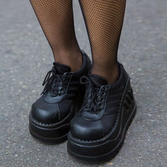 Vintage Gothic Lace-Up Platform Sneaker