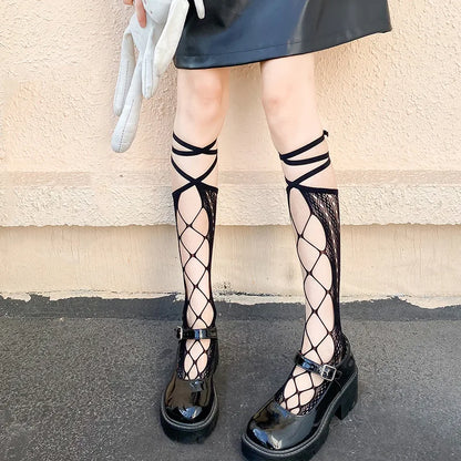 Gothic Lace Cross Strap Glove