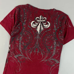 Double Eagle Chain Print Cotton T-shirt