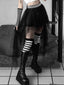 Mesh Irregular High Waist Skirt