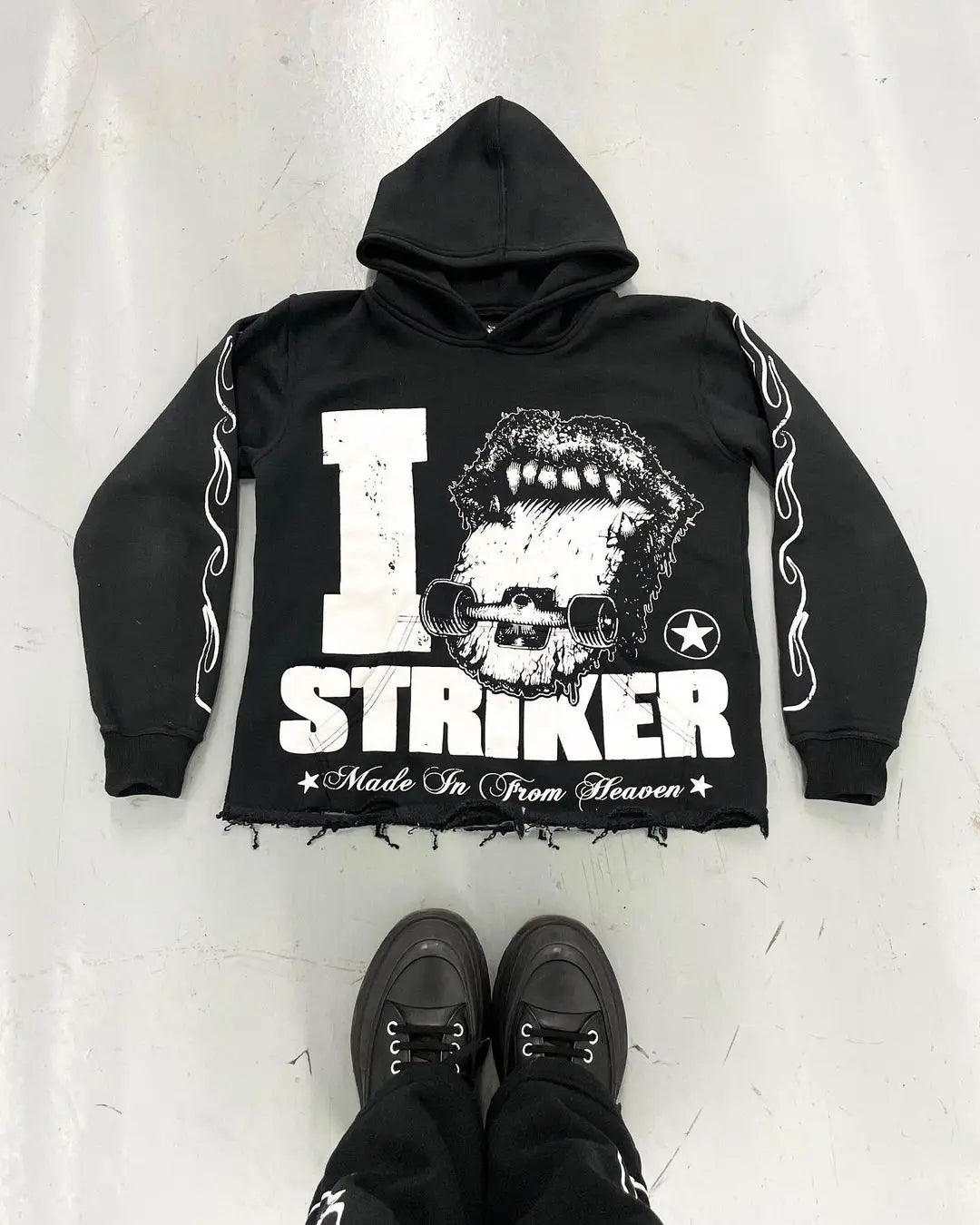Gothic Letter Graphics Pullover Hoodie Main image