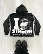 Gothic Letter Graphics Pullover Hoodie