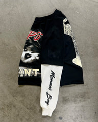 Gothic Cyberpunk Fake 2-Piece Hoodie