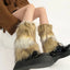 Gothic Faux Fur Retro Winter Sock