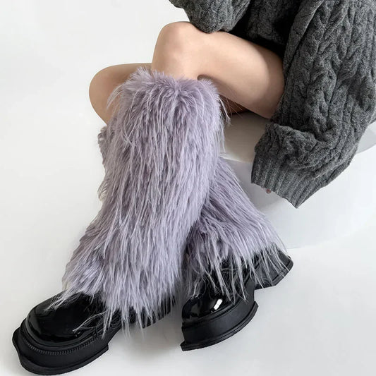 Gothic Harajuku Faux Fur Plush Sock