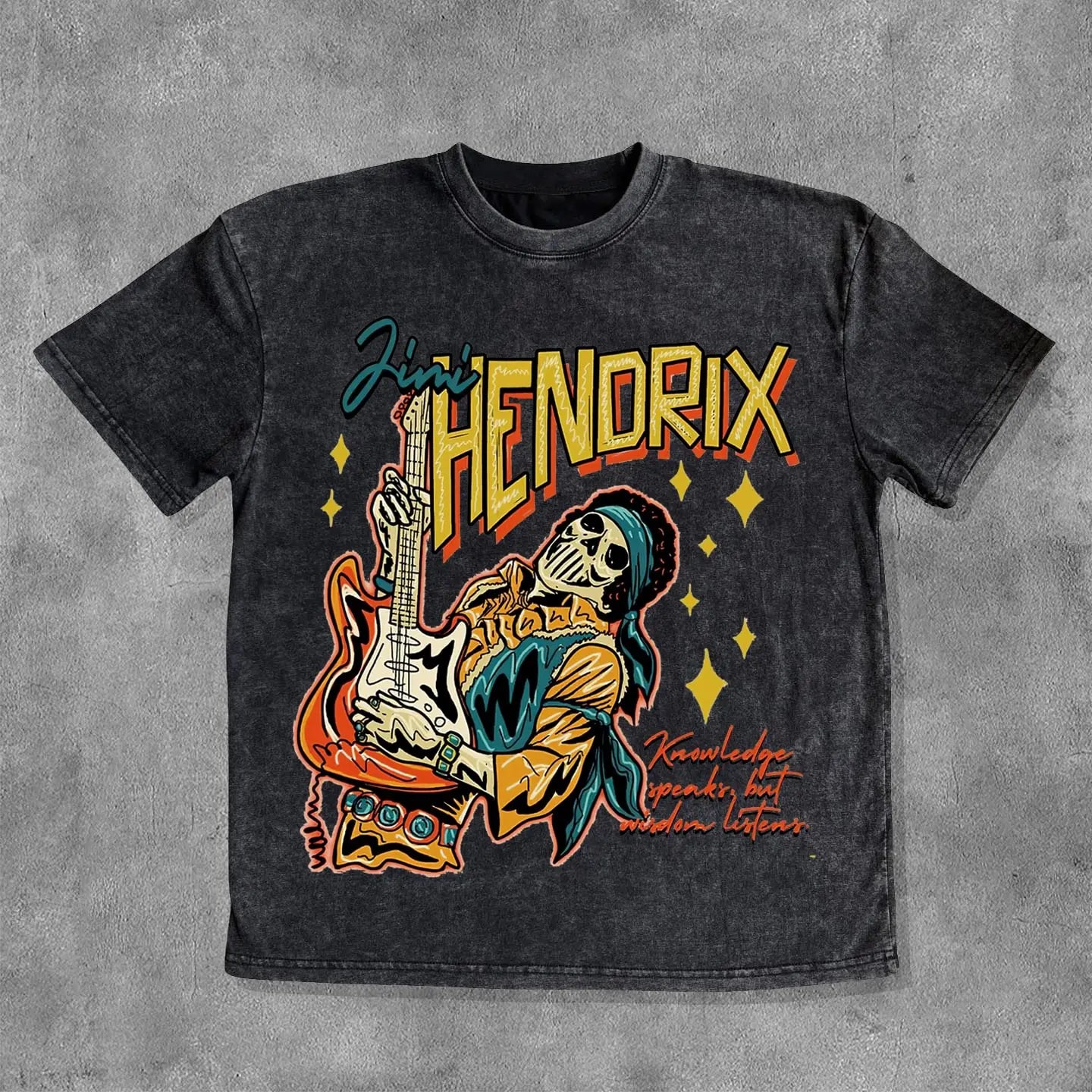 Retro Guitarist Graphic Cotton Oversized T-shirt Main image