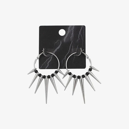 Grunge Rivet Hoop Metal Earring