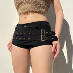 Cyber Goth Punk Style Shorts