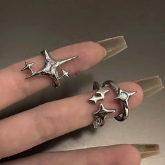 Irregular Cross Star Gothic Ring