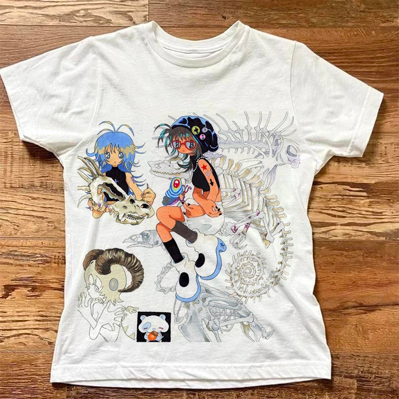 Anime Cartoon Graphic Cotton T-shirt Main image